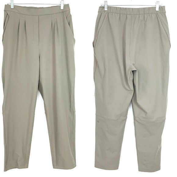 Lululemon Essential High-Rise Trouser Carbon Dust Tan Sz 10 - Picture 2 of 16